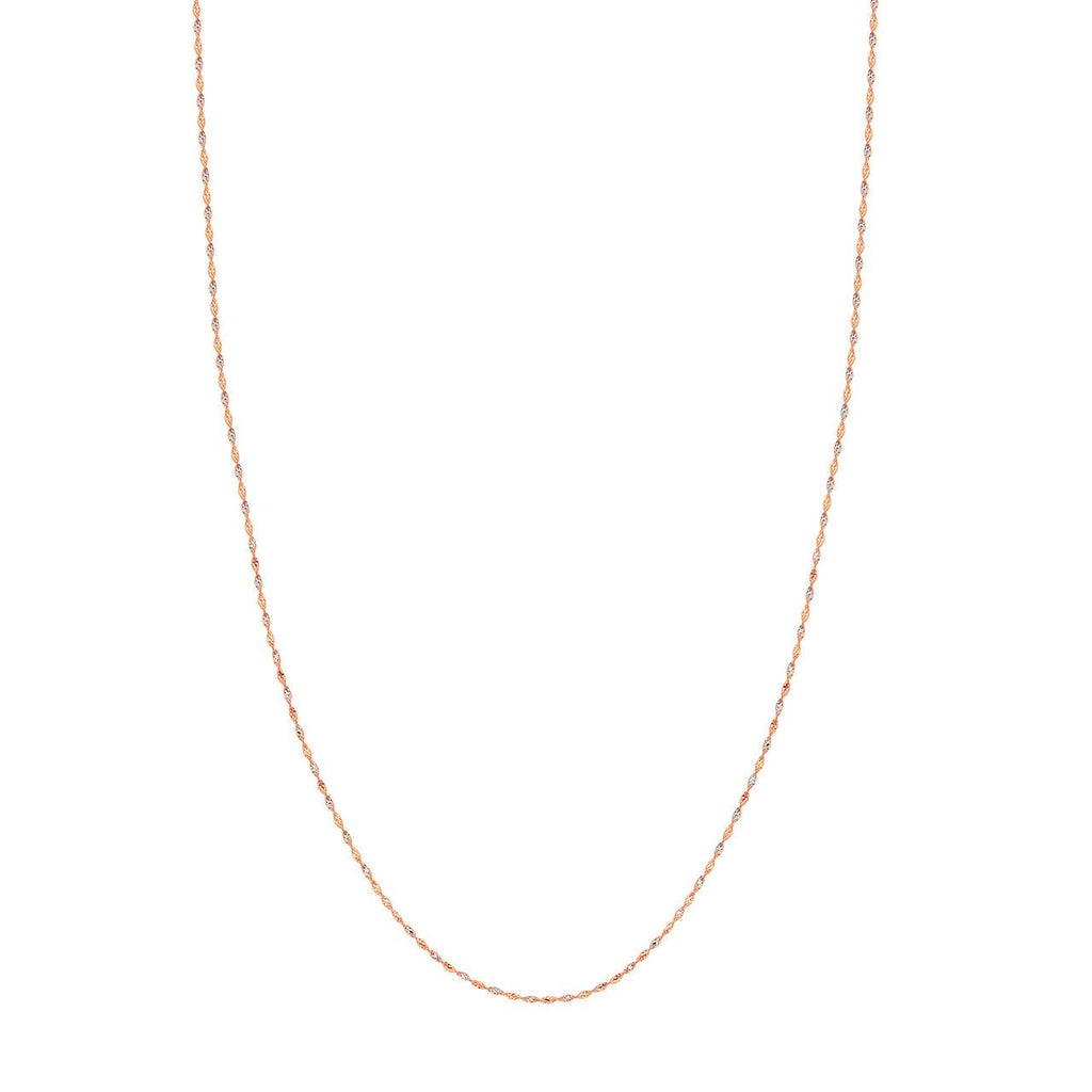 14K Two Tone Gold 1.35MM Dorica Chain Necklace