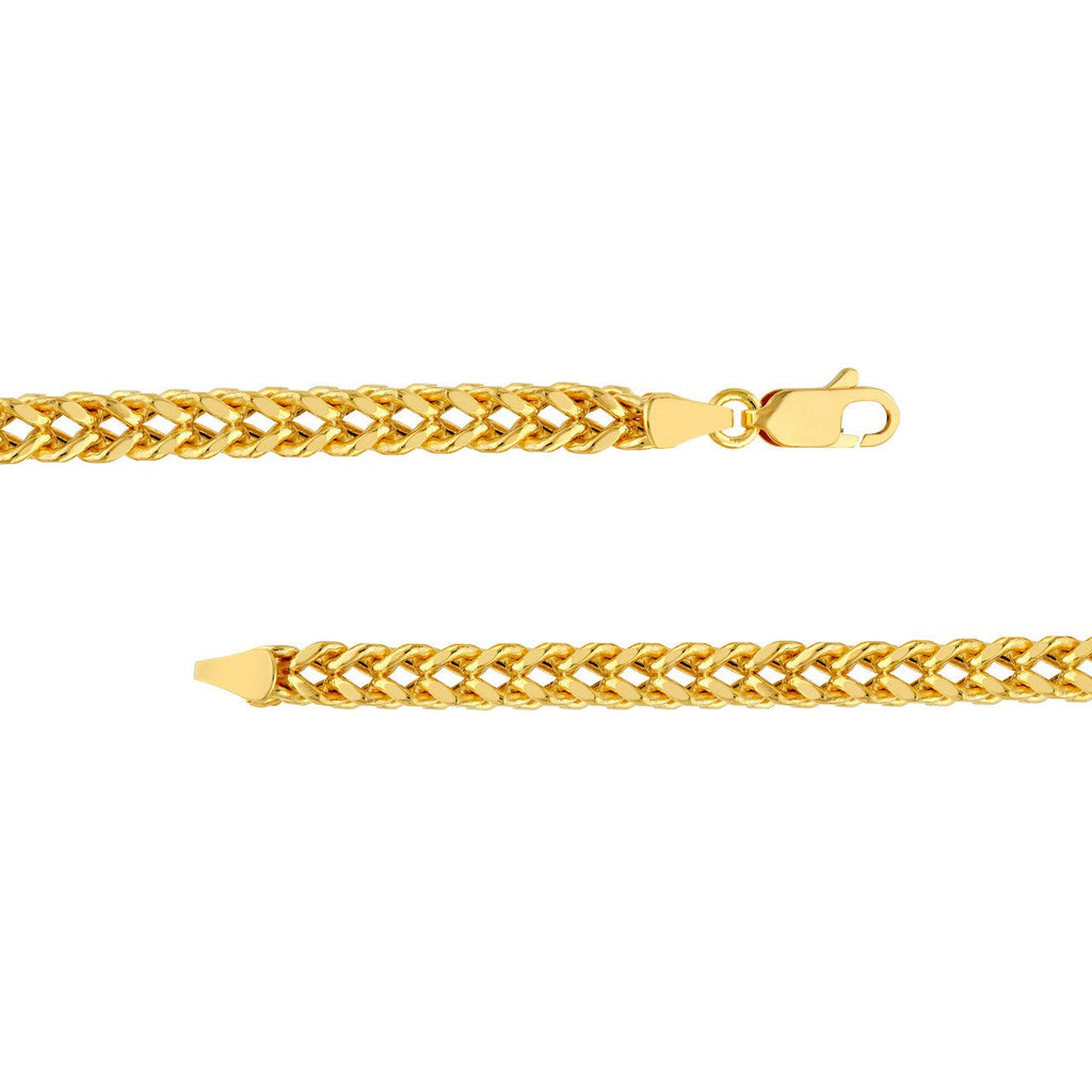 14K Gold 4MM Hollow Figaro Chain Bracelet