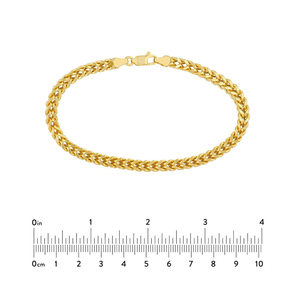 14K Gold 4MM Hollow Figaro Chain Bracelet