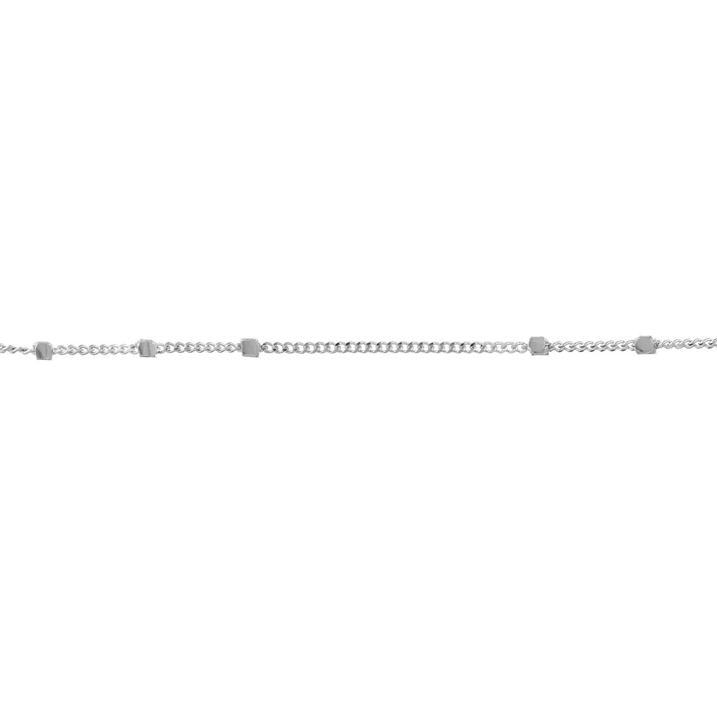 14K Gold Triple Bead Saturn Chain Anklet