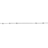 14K Gold Triple Bead Saturn Chain Anklet
