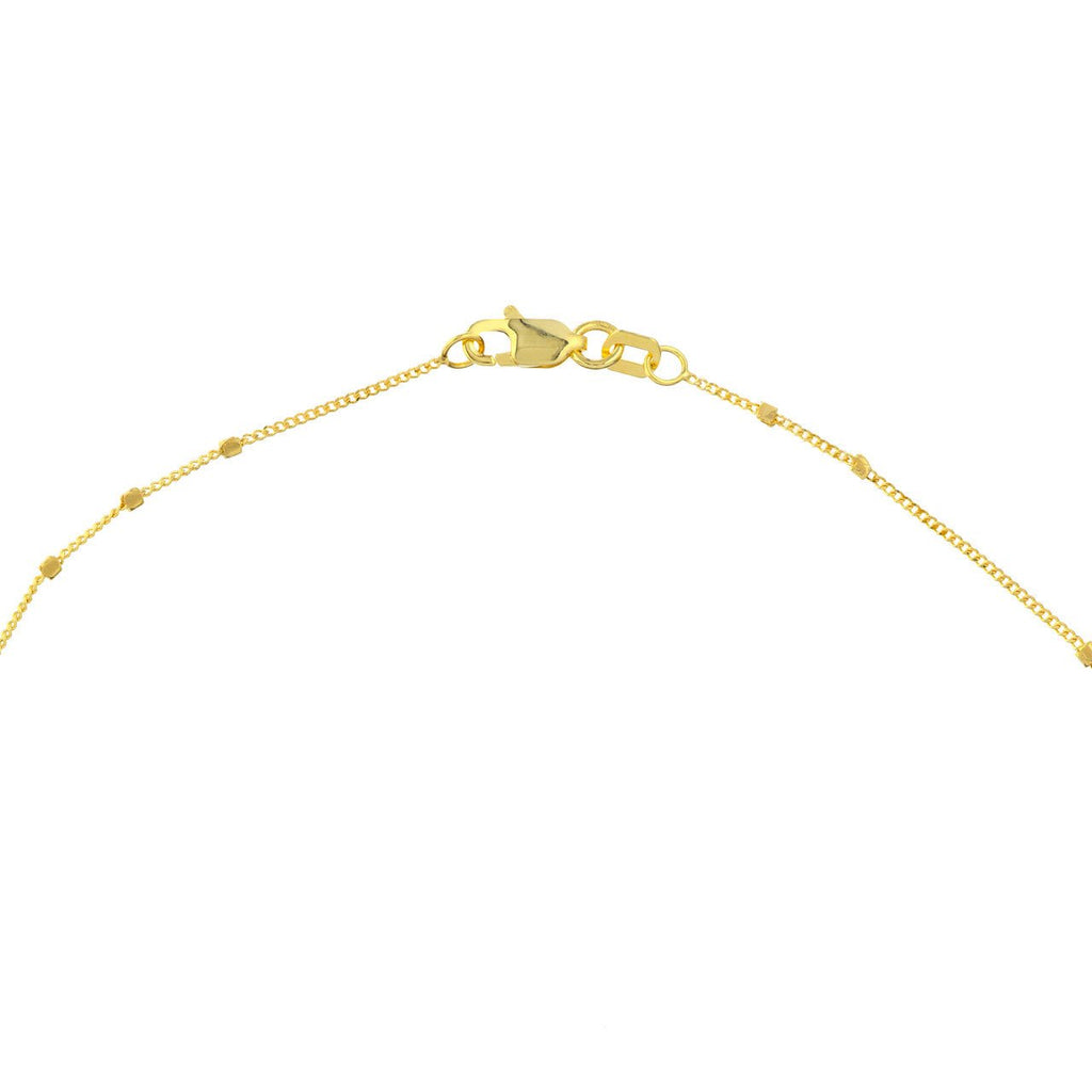 14K Gold Triple Bead Saturn Chain Anklet