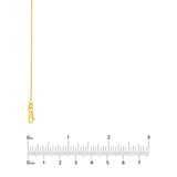 14K Gold 1.05MM Diamond Cut Anchor Chain Necklace