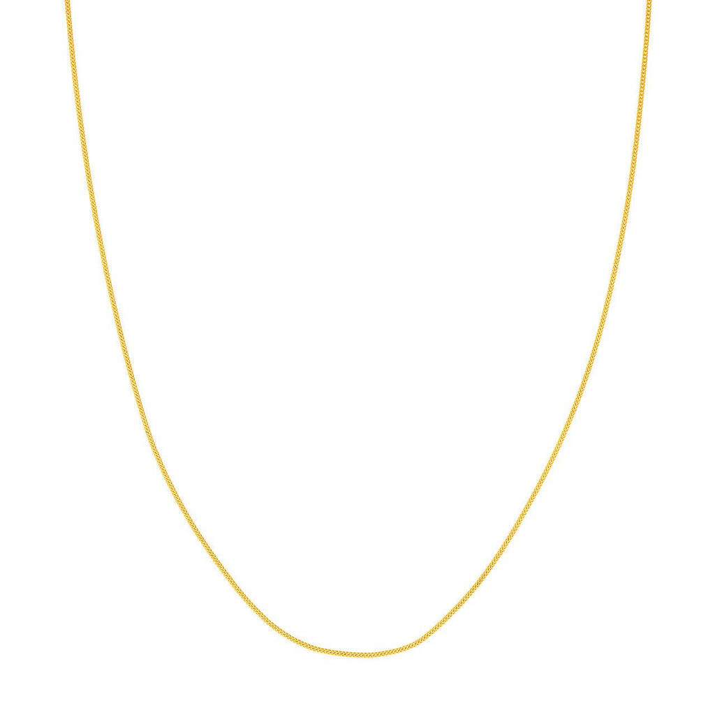 14K Gold 1.05MM Curb Chain Necklace
