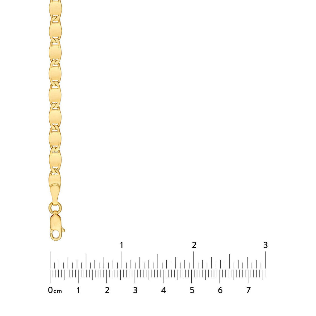 14K Gold 4.20MM Diamond Cut Valentino Chain Necklace