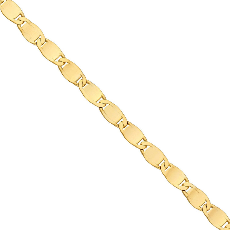 14K Gold 4.20MM Diamond Cut Valentino Chain Bracelet