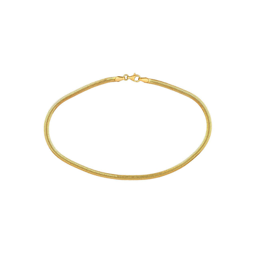 14K Gold Snake Anklet