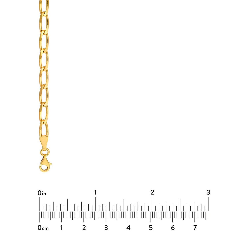 14K Gold 4.45MM Long Link Curb Chain Necklace
