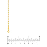 14K Gold 2.25MM Long Link Curb Chain Necklace