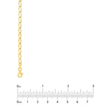 14K Gold 3MM Long Curb Chain Necklace