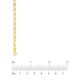 14K Gold 3.80MM Long Link Curb Chain Necklace