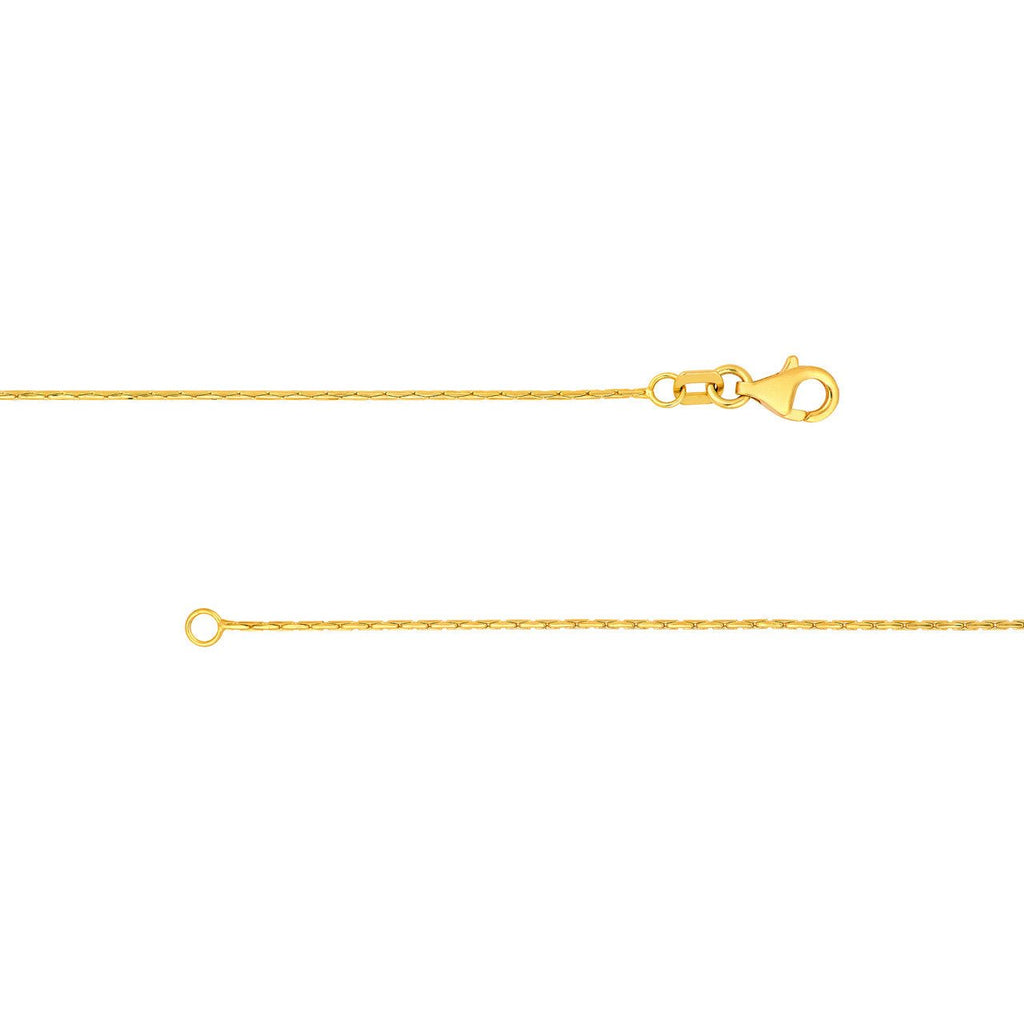 14K Gold 0.80MM Diamond Cut Forzentina Chain Bracelet