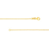 14K Gold 0.80MM Diamond Cut Forzentina Chain Bracelet