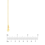 14K Gold 0.80MM Diamond Cut Forzentina Chain Necklace
