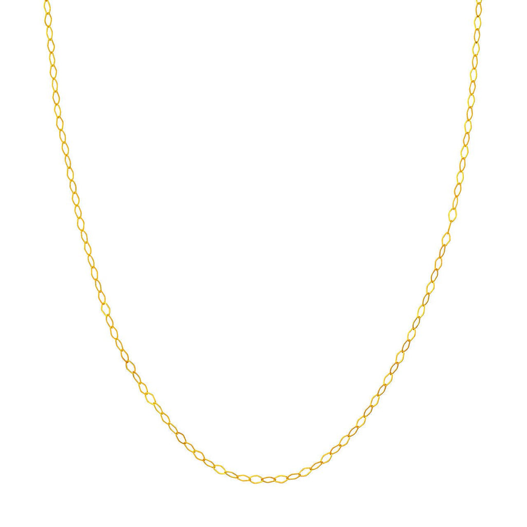 14K Gold 2.50MM Piatto Chain Necklace