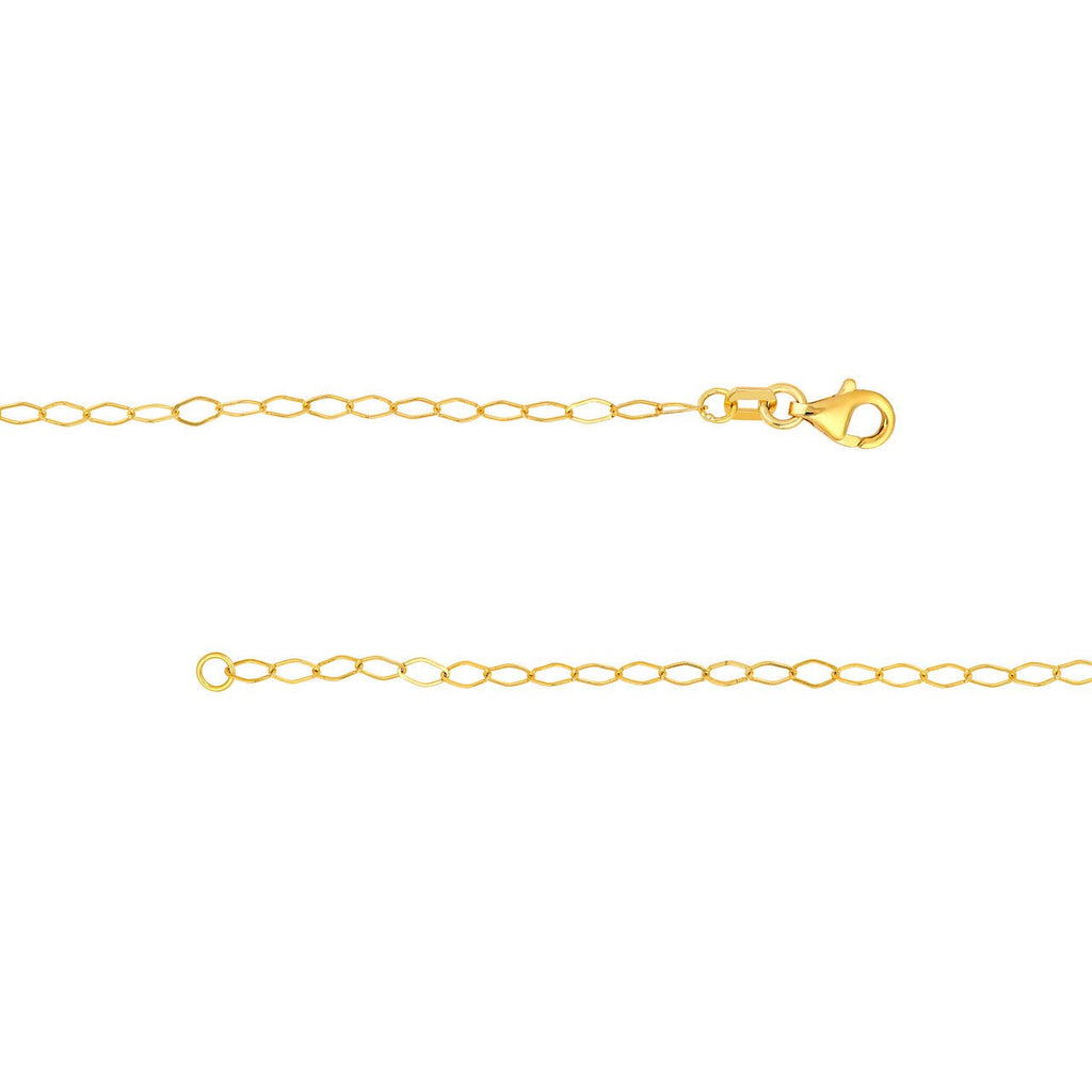 14K Gold 2.50MM Piatto Chain Bracelet