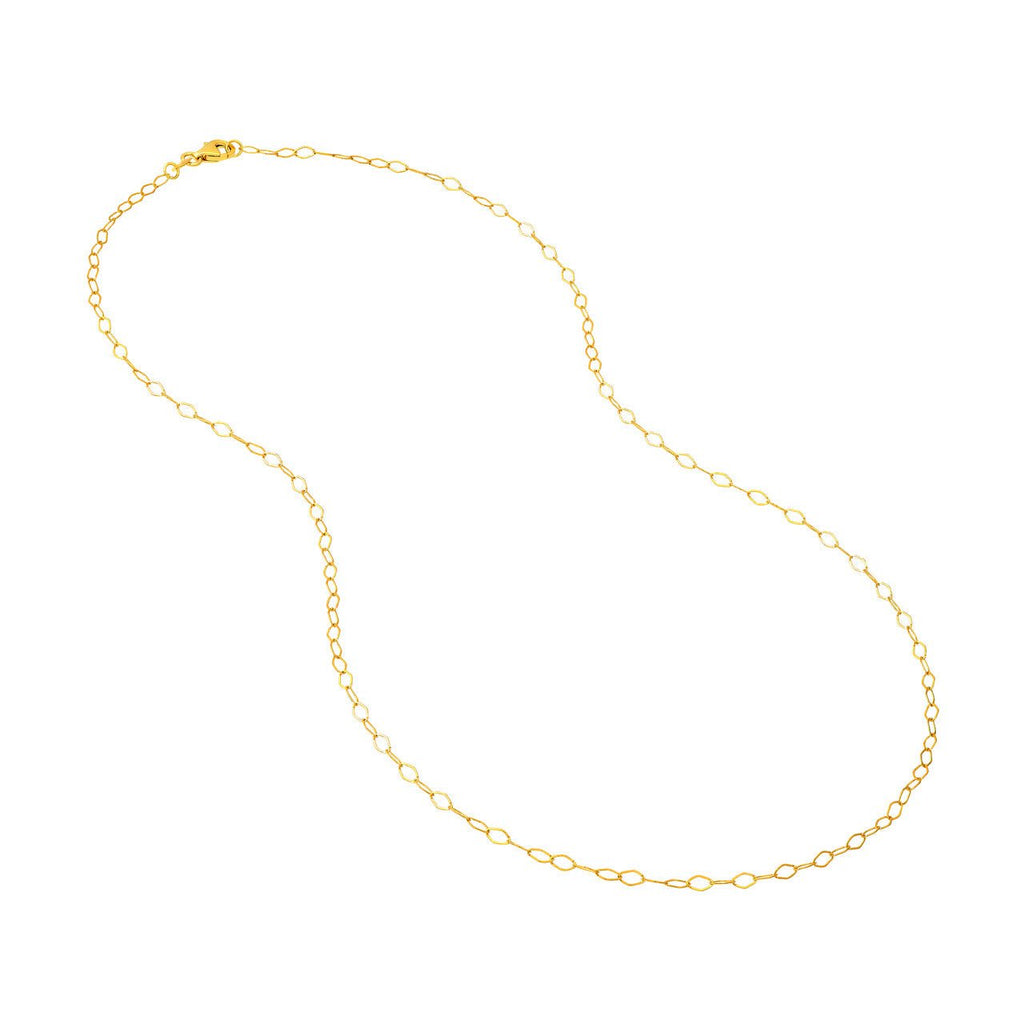 14K Gold 2.50MM Piatto Chain Necklace