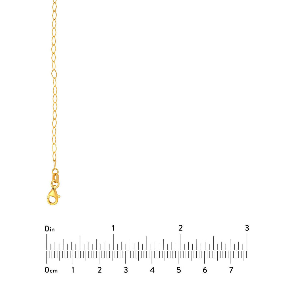 14K Gold 2.50MM Piatto Chain Necklace