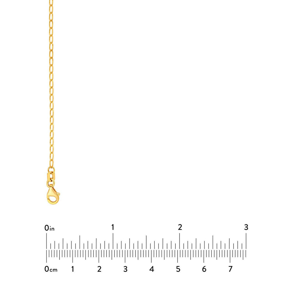 14K Gold 2.00MM Hammered Long Piatto Chain Necklace