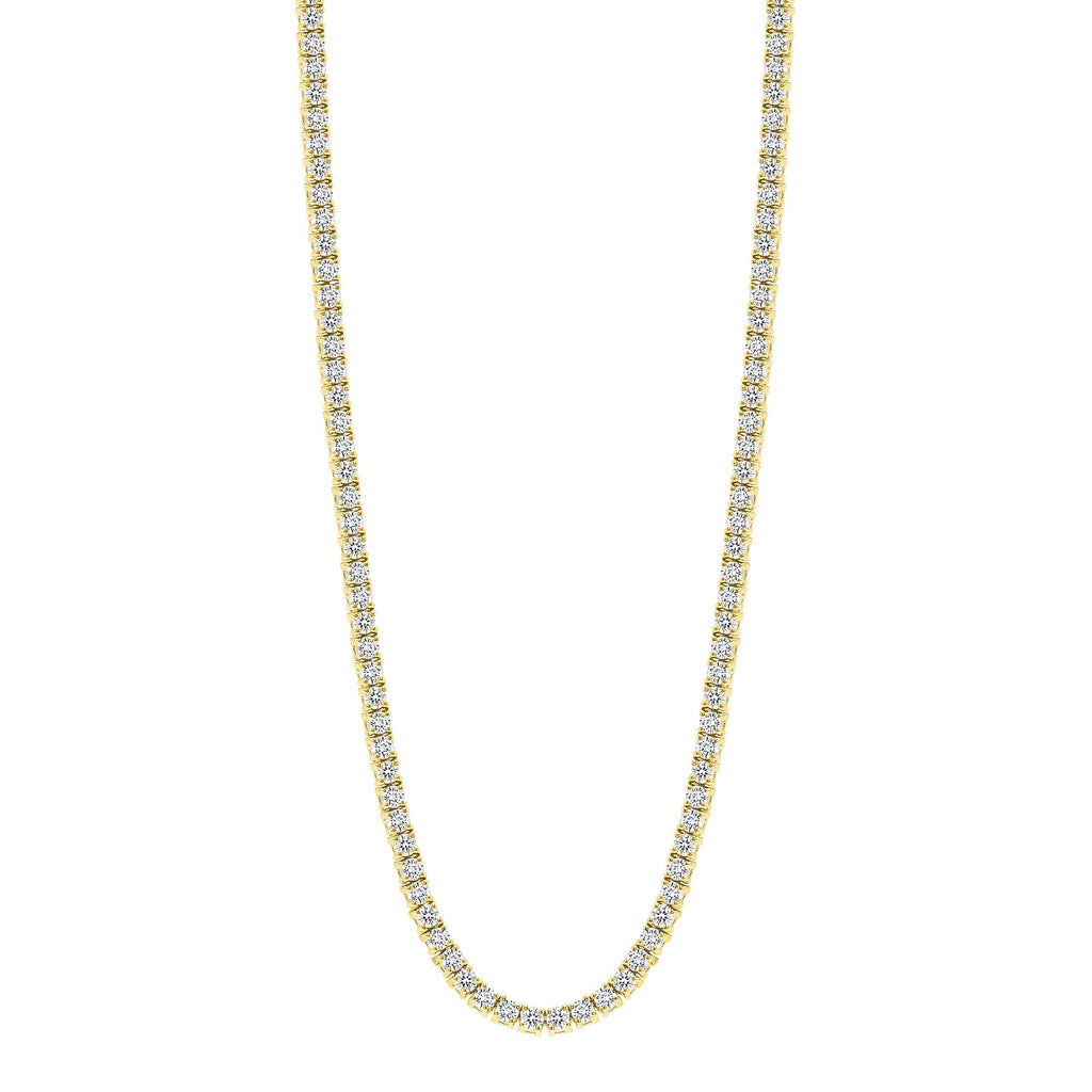14K Gold Natural Diamond Small Carats Tennis Necklace