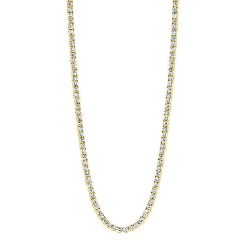 14K Gold Natural Diamond Small Carats Tennis Necklace