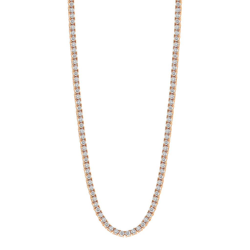 14K Gold Natural Diamond Small Carats Tennis Necklace