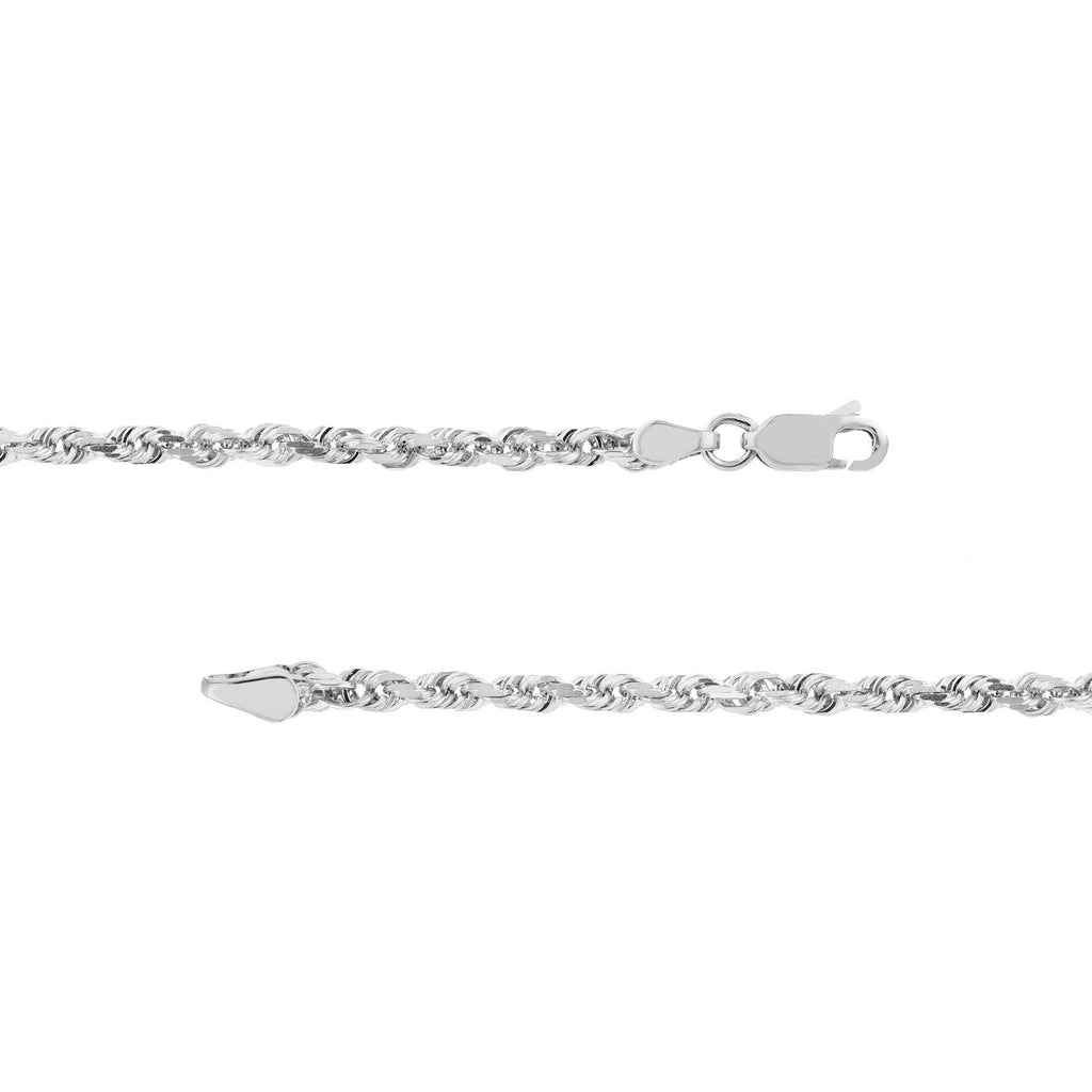 14K Gold 3MM Diamond Cut Rope Chain