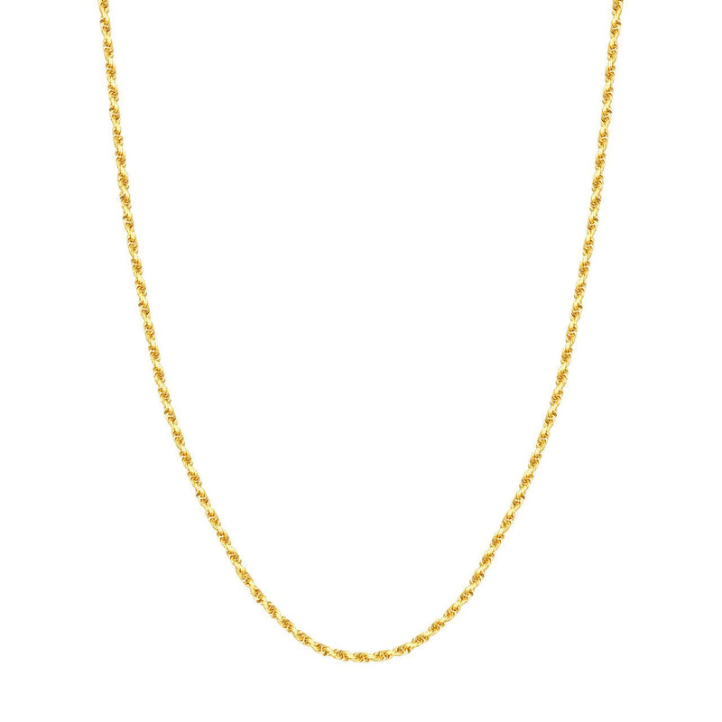 14K Gold 3MM Diamond Cut Rope Chain
