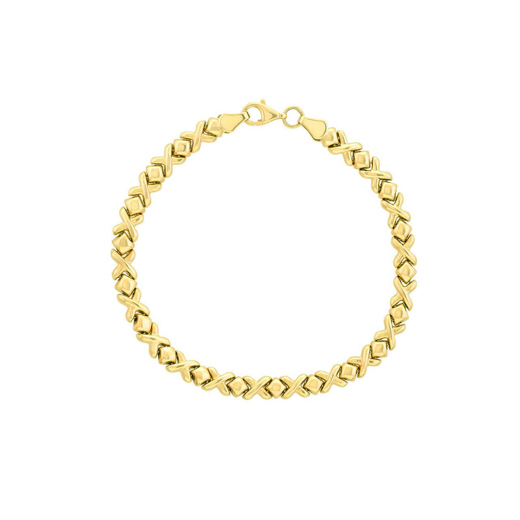 14K Gold Mini XO Bracelet