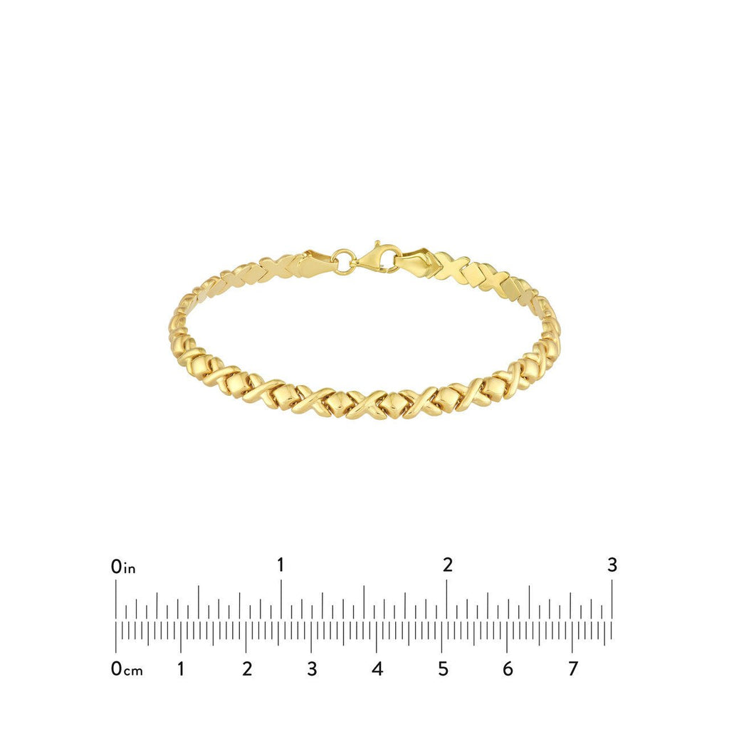 14K Gold Mini XO Bracelet