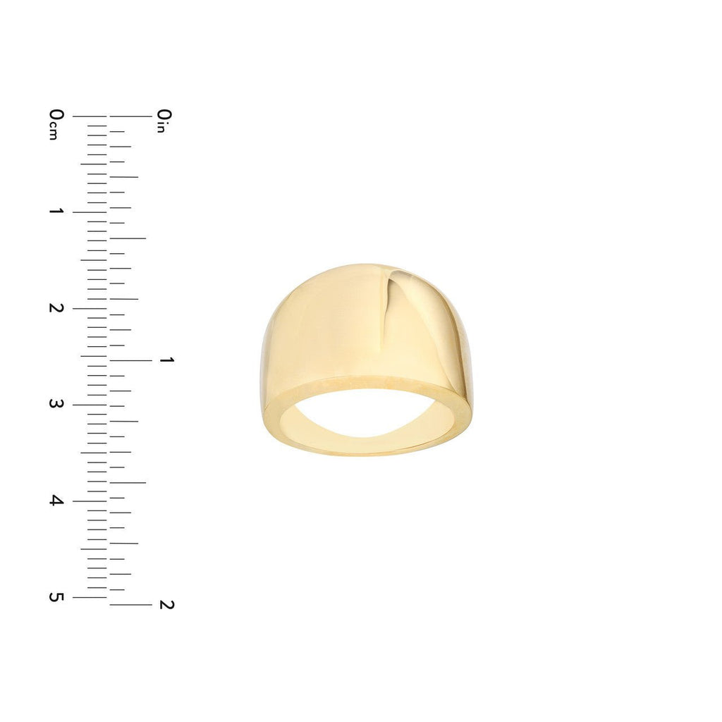 14K Gold Wide Style Signet Band