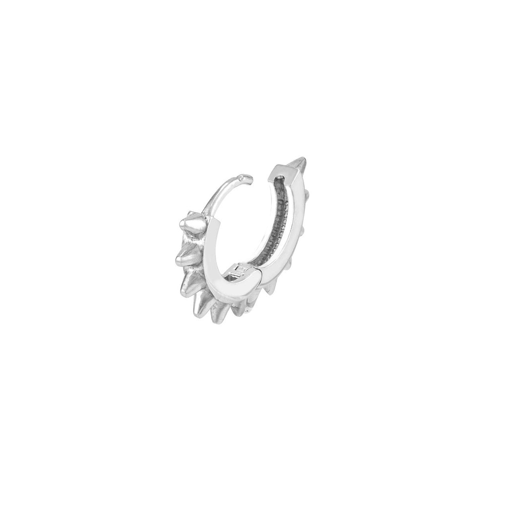 14K Gold Spiked Huggie Earrings