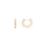 14K Gold Spiked Huggie Earrings