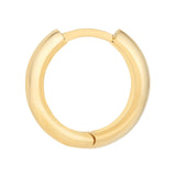 14K Gold Wide Huggie Earrings