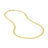 14K Gold 5.40MM Concave Mariner Chain Necklace