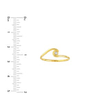 14K Gold Wave Bezel Diamond Band
