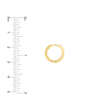 14K Gold 3MM x 13MM Twist Hinge Hoop Earrings