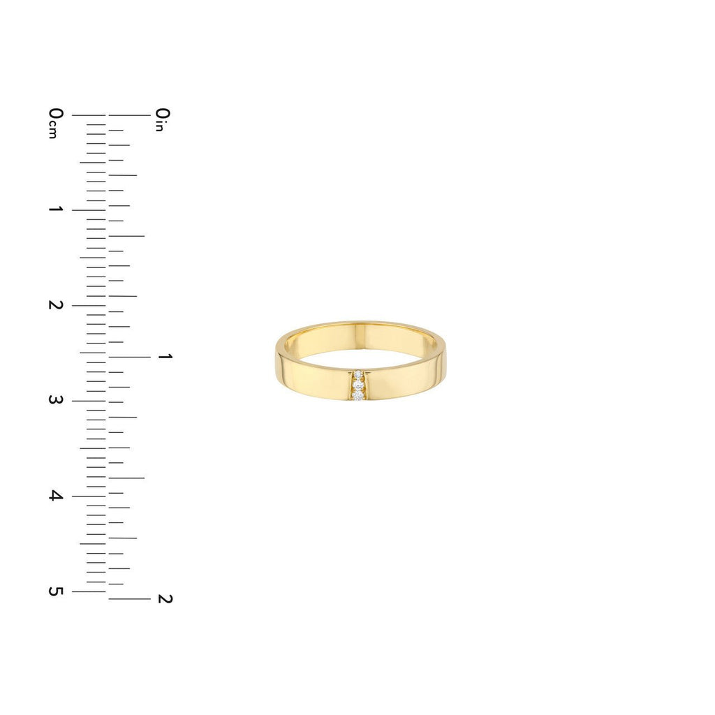 14K Gold Trio Diamond Band