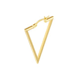 14K Gold Triangle Hoop Earrings