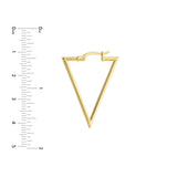14K Gold Triangle Hoop Earrings