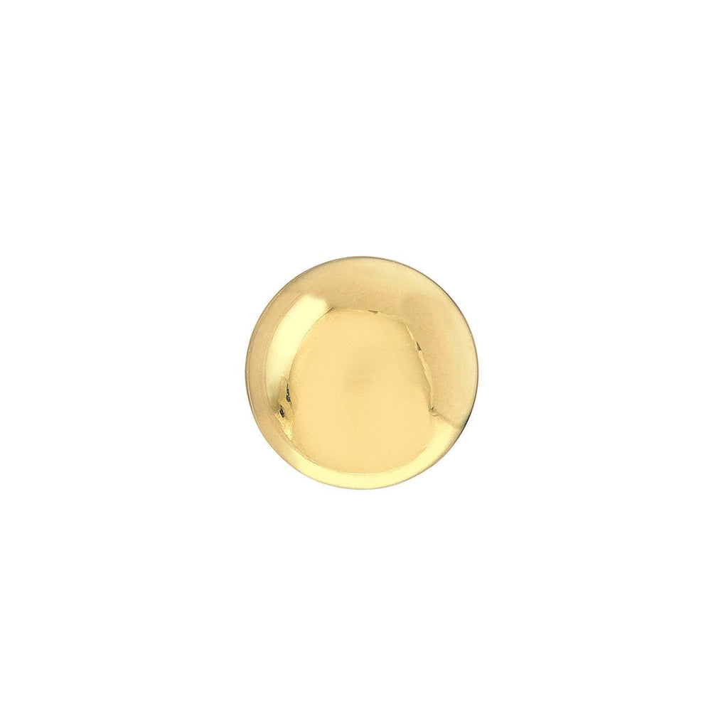 14K Gold Round Pebble Stud Earrings