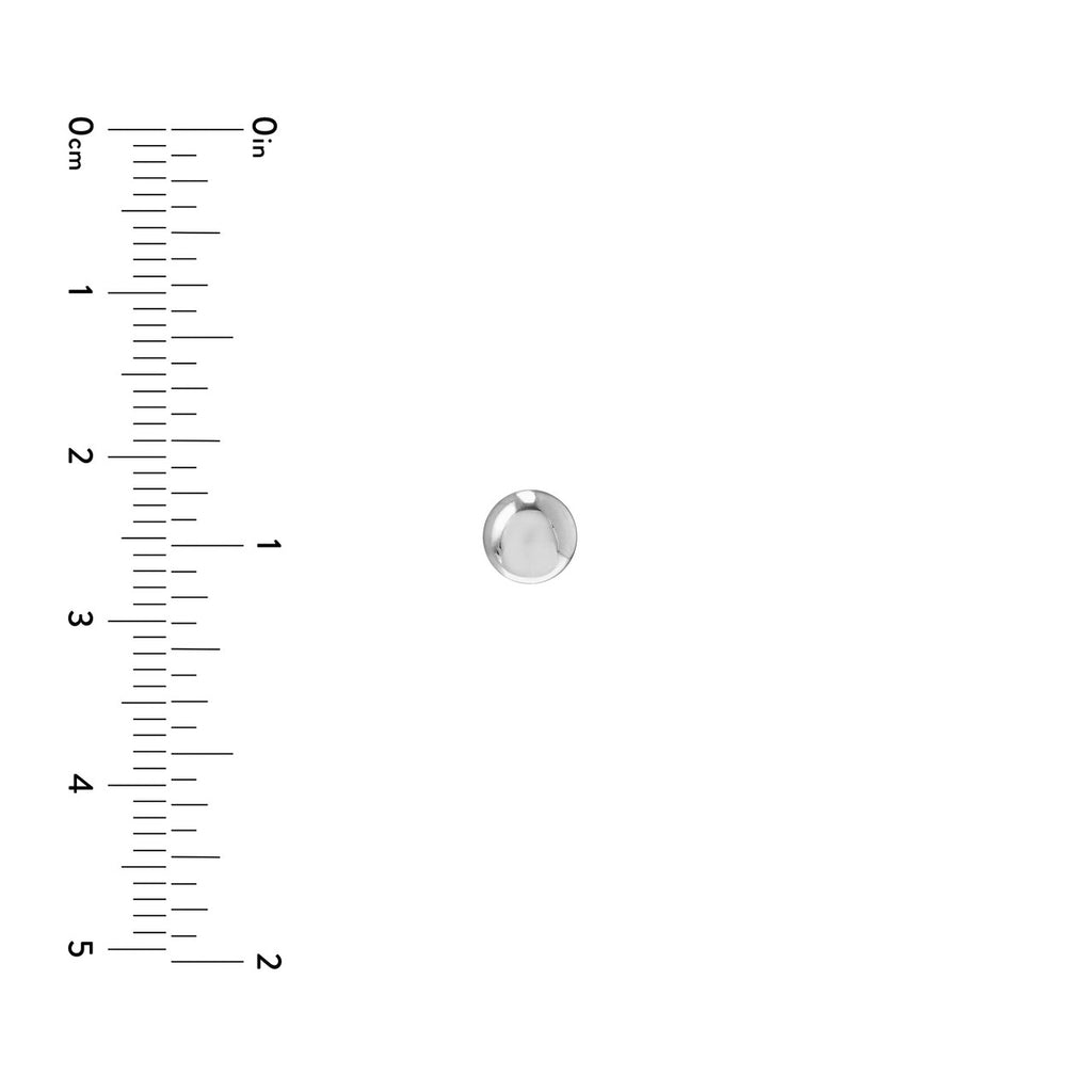 14K Gold Round Pebble Stud Earrings