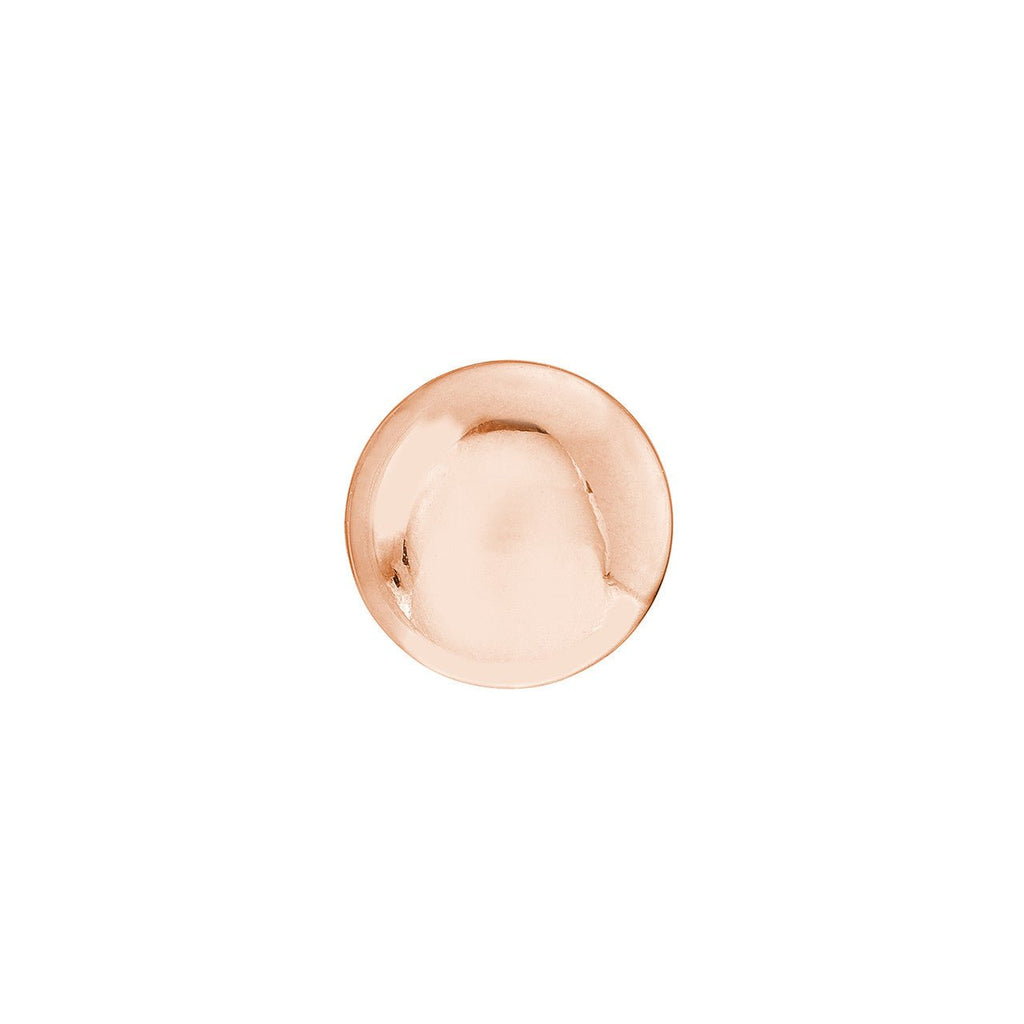 14K Gold Round Pebble Stud Earrings