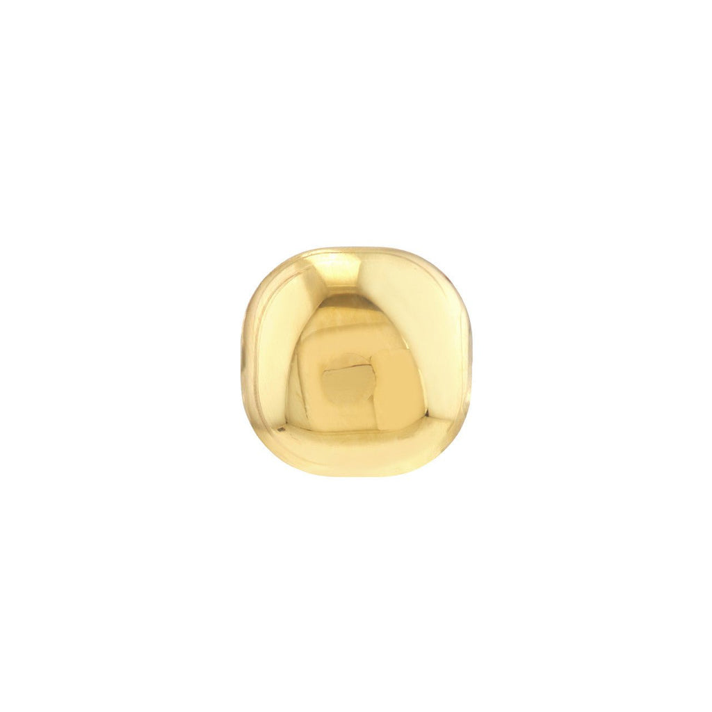 14K Gold Cushion Pebble Stud Earrings
