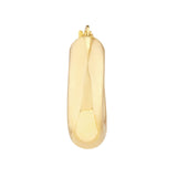 14K Gold Thick Polished Hoop Earrings