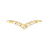 14K Gold Wing Diamond Earrings