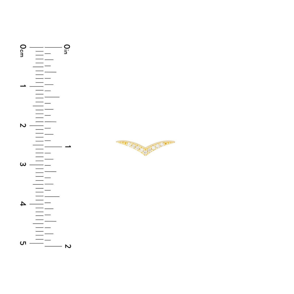 14K Gold Wing Diamond Earrings