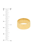 14K Gold Thick Ribbed Band