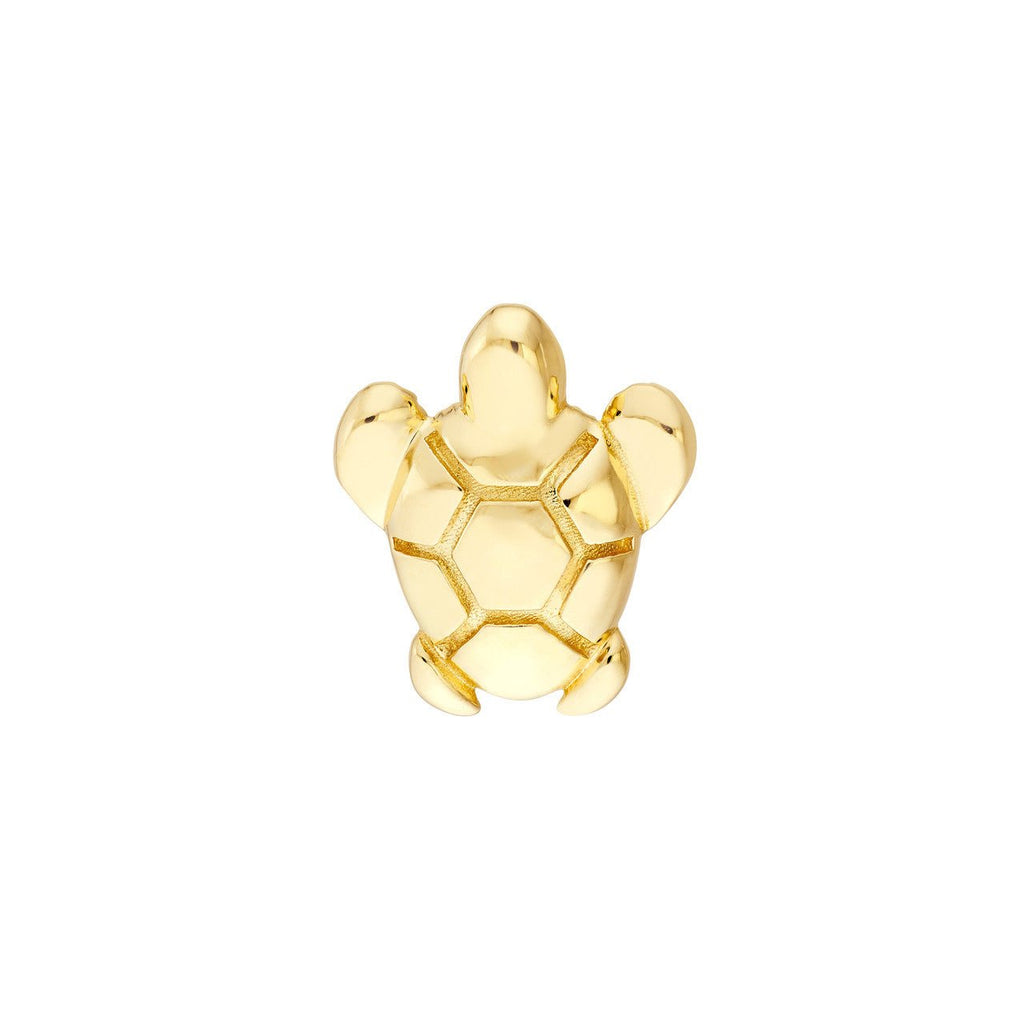 14K Gold Sea Turtle Stud Earrings