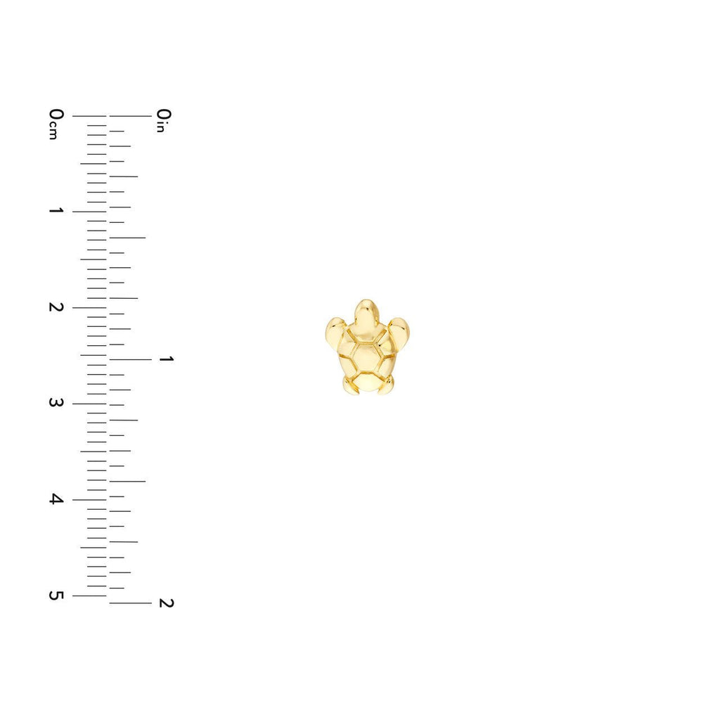 14K Gold Sea Turtle Stud Earrings